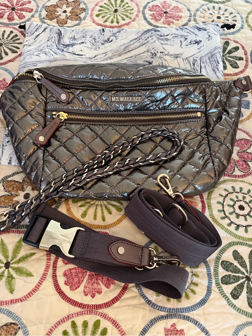 MZ Wallace antique metallic large Crosby sling
